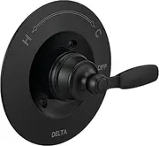 Delta T14032-BL Woodhurst Diverter Valve, Matte Black, Without Rough