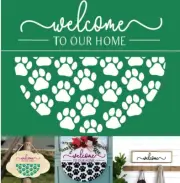 Welcome to Our Home Reusable Silk Screen Stencils, Self-Adhesive Silkscreen Prin
