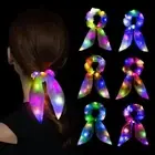 Glow In The Dark Hair Rope Light Up Headwear LED Luminous Hair Bands Girls