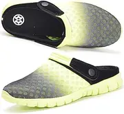 [Hsyooes] Clogs Men's Mules Summer Women's Mesh Breathable Garden Shoes Non-Slip Beach Slippers Aqua Sandals