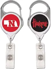 WinCraft NCAA Nebraska Cornhuskers Badge Holder Premium Retractable Badge Holder Premium Retractable, Red, One Size