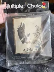 EAGLE 01-292 EMBROIDERY KIT 1976 MULTIPLE CHOICES 16 INCHES BY 20 INCHES NEW