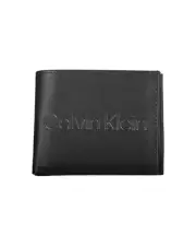 Calvin Klein Mens Leather Wallet - Wallets - Black -Size One Size