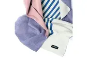 J.Elliot Home Gemma 100% Cotton Throw Rug Santorini Blue/ Dusty Pink Home