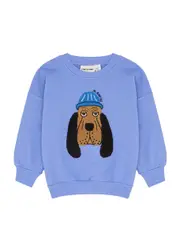 Mini Rodini Kids Bloodhound Cotton Sweatshirt - Blue - 104/110 (4 Years) 104/110 (4 years)