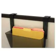 deflecto� Plastic Partition Brackets, Set of Two, Black