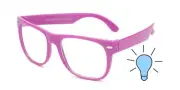 KIDS BLUE LIGHT GLASSES PURPLE ANTI BLUE RAY CLEAR LENS GAMING COMPUTER W/TESTER