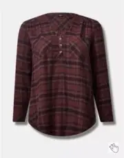 Torrid Women Harper Softest Flannel Tunic Pullover Size 3X