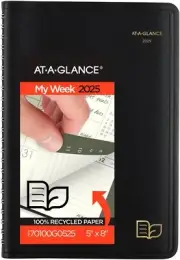 AT-A-GLANCE 2025 Appointment Book Planner, Weekly & Monthly, 5" x 8", Small