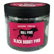 Bull Pins- Black Bobby Pins Strong Hold 2" 250g Tub
