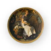 Knowles Collector Plate DREAMING IN THE ATTIC Norman Rockwell LE