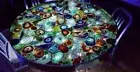 30" Premium Agate Multistone Coffee Table with Artistic Flair for Balcony Decors
