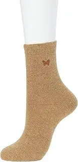 fukuske(福助) Fukusuke Hanae Mori Angora Blend Crew Length Socks, 2 Pairs Set, Women's Red, red, 22.0 cm