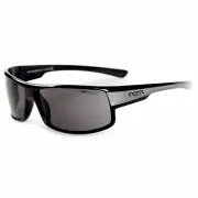 Eyres 617-S1-GY - 4EVER Glasses Shiny Black & Silver Frame Grey Lens