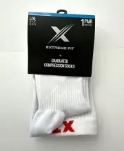 Extreme Fit Graduated Compression Socks Knee High L/XL