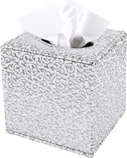 Tissue Box Cover Pu Leather Cube Tissue Holder - Household Office Square Tissue Gift