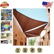 Custom 9' x 13' x 15.8' Brown Triangle Sun Shade Sail - UV Block & Waterproof