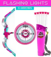 New Bow and Arrow for Kids with LED -Archery Bow Set with Arrows Target & Quiver