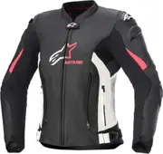 Alpinestars Stella GP Plus R V4 Ladies Motorcycle Leather/Textile, black-white-pink, Size 50 for Women Black White Pink