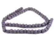 Grey Diamond Cut Natural Wood Beads 12mm Faceted 16 Inch Strand
