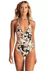 Vitamin A Wom Black Ecolux Bianca Bodysuit One Piece Plunge Halter Swimsuit 8