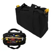 16 Inch Wide Mouth Tool Bag, Canvas Tool Storage Bag for Men, Large Capacity ...