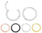 1 Pair 365 Sleepers 16G Surgical Steel Twist Hinged Hoop Huggie Sleeper Earrings
