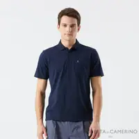 在飛比找momo購物網優惠-【ROBERTA 諾貝達】男裝 機能短袖POLO衫-深藍(素