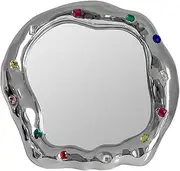 Oval Shape Decorative Mirror for Desk and Table - Aesthetic - for Bedroom and Bathroom Decoration,B
