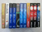 11 Brand-new VHS Tapes (9 with outer Cellophane package, 2 without) Mixed Brands