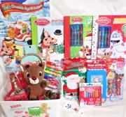 NEW KIDS RUDOLPH CHRISTMAS TOY GIFT BASKET DOLL PLAY SET BOBBLE HEAD FIGURE