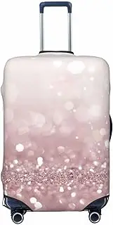 [CADREWY] Pink Glitter Print Travel Suitcase Cover Luggage Protector with Elastic Anti Scratch for Carry On, Black, Medium