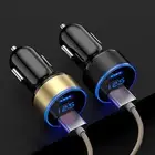 2 USB Car Cigarette Phone Charger Lighter 3.1A Digital LED Voltmeter Car Parts