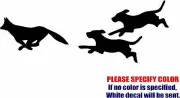Beagle Hunting Dogs Chasing Fox Graphic Die Cut decal sticker Car Truck Boat 7"