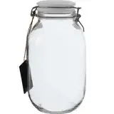 在飛比找遠傳friDay購物優惠-《Premier》標記扣式玻璃密封罐(白3L) | 保鮮罐 
