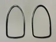 VW Volkswagen Bug Beetle PAIR Tail Light Chromed Trim Ring with Seal 1968 - 1970