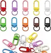 Colorful Lobster Claw Clasps Keychain 30Pcs Metal Swivel Lanyards Trigger Snap Hooks 10 Colors Carabiner Clip Key Rings for DIY Craft Bag Key Chains Connector Jewelry Making Key Chain Making Kit