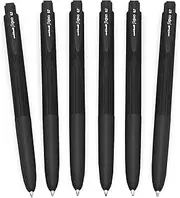 Uni-Ball Signo UMN-155-07 Gel Ink Retractable Rollerball Pen - 0.7mm Fine - Black Ink - Pack of 6