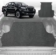 6D Diamond Ute Tub Mat for Nissan Navara Dual Cab (NP300/D23 STX Without Rear cupholder) 2015-Current (with Plastic tub Liner)