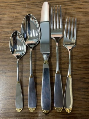 WMF Prisma Gold Cromargan 5pc place set Cutlery BRAND NEW