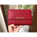 MK MICHAEL KORS紅色牛皮金鏈WOC款