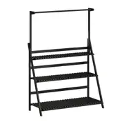 3 Tires Garden Wooden Plant flower Stand Planter Shelf