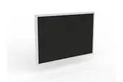 Ol Anvil Desk 4-User Double Sided Workspace with Splice Fabric Screen & White Frame