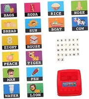 TOYANDONA Letter Recognition Toy Kids Spelling Game Early Learning Educational Cards Preschool Vocabulary Development Alphabet Matching