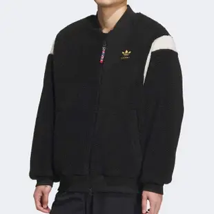 【adidas 愛迪達】Og Sherpa Bomber 男款 黑棕色 龍年 聯名 雙面 運動 休閒 飛行 外套 IX4215