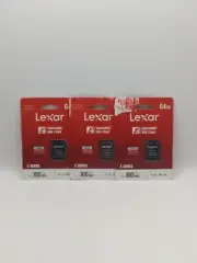 Lexar E-Series 64GB Micro SDXC SD 3 Pack UHS-I Flash Memory Card 100MB/s *New
