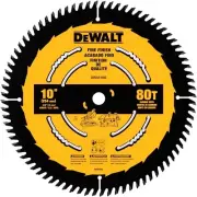 Table Saw Blade, 10 inch, 80 Tooth, Fine Finish, Ultra Sharp Carbide (DWA11080)