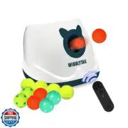 WIGGLYTAIL Automatic Ball Launcher for Dogs, Dog Ball Fetch Machine with Remo