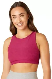 Beyond Yoga Womens Spacedye Open Back Yoga Sports Bra Dragonfruit-Different Size
