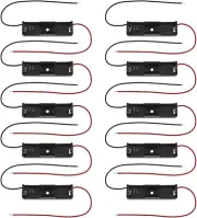 10Pcs 1.5V AA Battery Holder with Leads for Electronic Experiment DIY Projects P